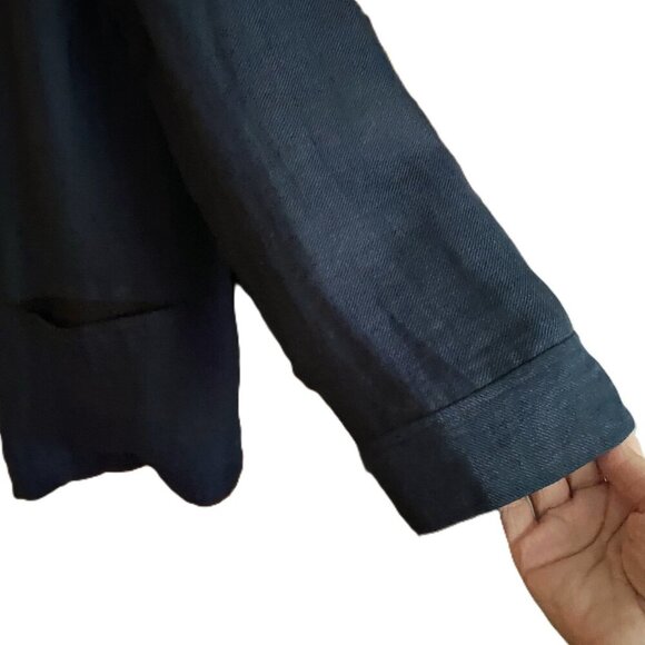 Vintage 90s 00s LIDA BADAY minimalist boxy linen jacket blazer - Picture 6 of 13